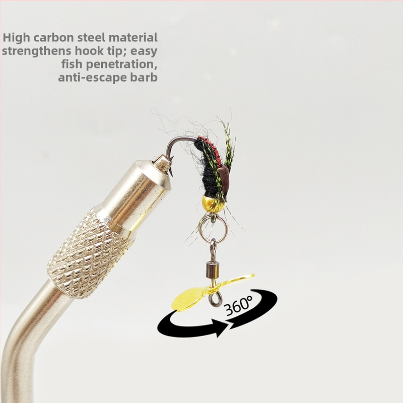 Пайети за витла Кунг-фу Муха Модификация Кука за муха Пайети за витла Композитен микроматериал с 8 пръстена Luya