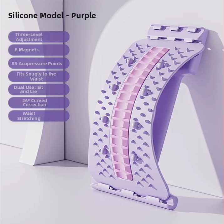 Nimmelihase leevendaja, vöökoha harjutuste venitaja, emakakaela lülisamba ülaosa, vöökoha avamine, õla avamine, seljajooga abiveojõukontroll, magnetteraapia vöökaitse