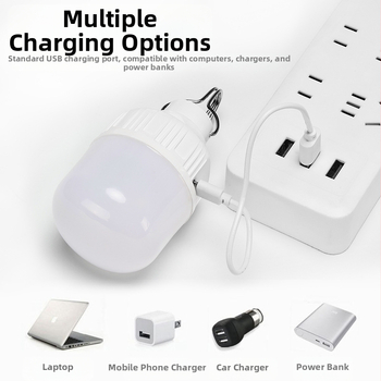 Nauja LED įkrovimo lemputė 3 lauko vandeniui atsparios naktinės turgaus prekystalio elektros energijos tiekimo nutraukimo avarinės lemputės nešiojamas apšvietimas