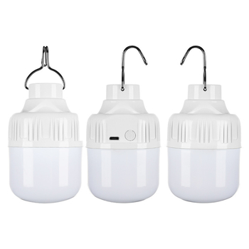 Nauja LED įkrovimo lemputė 3 lauko vandeniui atsparios naktinės turgaus prekystalio elektros energijos tiekimo nutraukimo avarinės lemputės nešiojamas apšvietimas