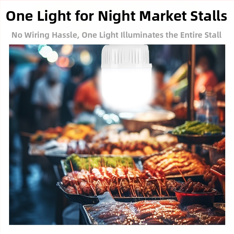 Нова LED крушка за зареждане 3 външни водоустойчиви нощни пазарни щандове аварийно осветление от прекъсване на захранването преносима крушка