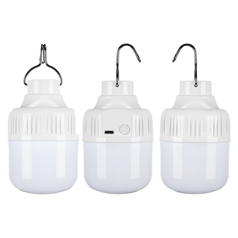 Nauja LED įkrovimo lemputė 3 lauko vandeniui atsparios naktinės turgaus prekystalio elektros energijos tiekimo nutraukimo avarinės lemputės nešiojamas apšvietimas