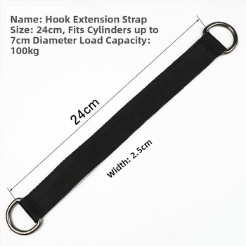 Удължител за хоризонтална щанга с пружинна кука за открито, алпинизъм и скално катерене, многофункционална връзка с вътрешен двор