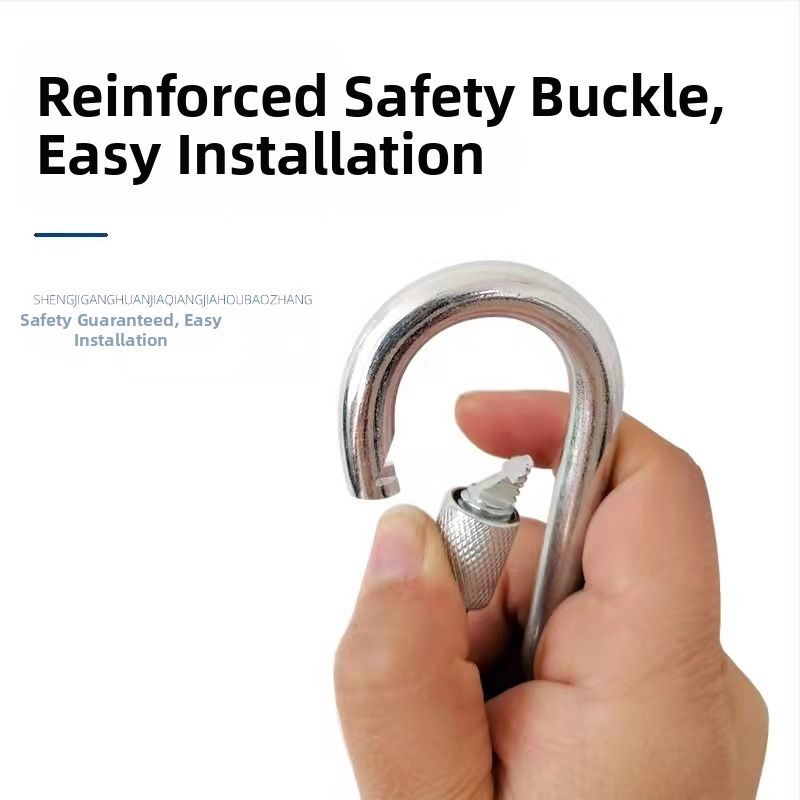 Удължител за хоризонтална щанга с пружинна кука за открито, алпинизъм и скално катерене, многофункционална връзка с вътрешен двор