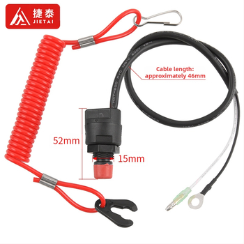 Motorcsónak Hajó Külmotor Lángkikapcsoló Kapcsoló Biztonsági Húzózsinórral ATV Lángkikapcsoló Készülék Kapcsolóval