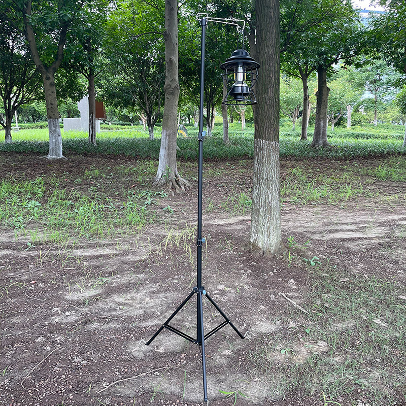 2,1 m välistingimustes kasutatav telkimisvalgusti alus, kokkupandav, reguleeritav telkimisvalgusti post, topeltkonksuga riputus, mobiilne telkimisstatiiv