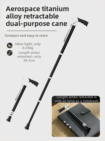 Itin lengvas nešiojamas teleskopinis ramentas, neslystantis medicininis ramentas, reguliuojamas dvigubos paskirties alpinizmo lazda pagyvenusiems žmonėms