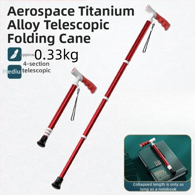 Itin lengvas nešiojamas teleskopinis ramentas, neslystantis medicininis ramentas, reguliuojamas dvigubos paskirties alpinizmo lazda pagyvenusiems žmonėms