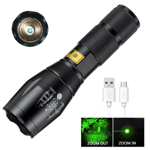 A100 Многофункционално фенерче за външен туризъм, преносимо, силно фокусирано, червено, зелено, синьо, лилаво, бяло, светлина, фенерче от алуминиева сплав