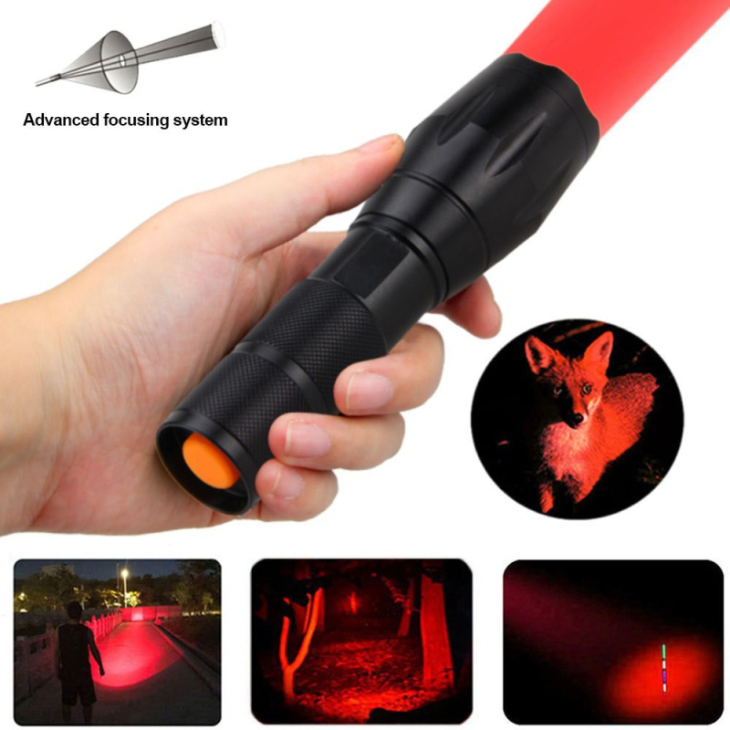 A100 Многофункционално фенерче за външен туризъм, преносимо, силно фокусирано, червено, зелено, синьо, лилаво, бяло, светлина, фенерче от алуминиева сплав