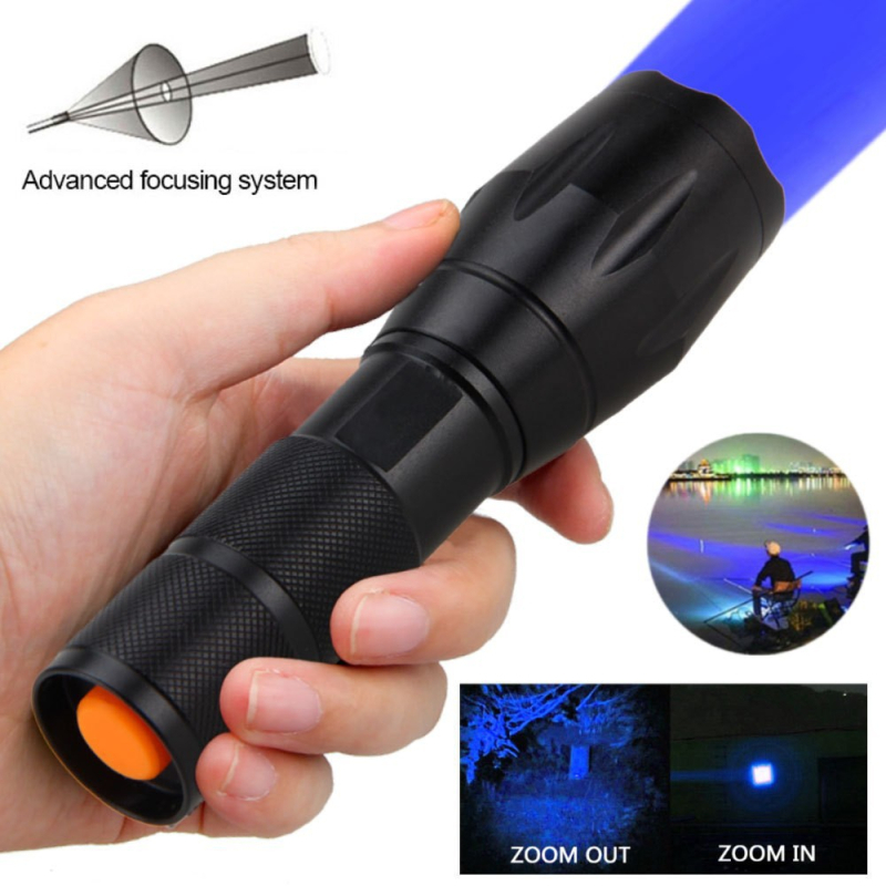 A100 Многофункционално фенерче за външен туризъм, преносимо, силно фокусирано, червено, зелено, синьо, лилаво, бяло, светлина, фенерче от алуминиева сплав