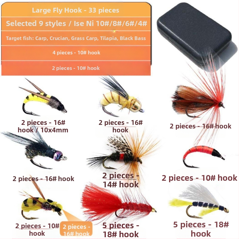 Luya Bait Fly Hook kostīms baltsvītrainajai tilapijas asari melnām zivīm, viltus ēsmas izmēra āķis