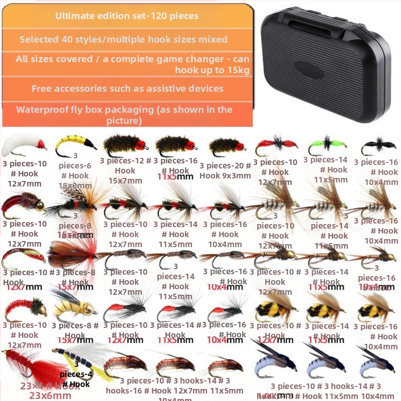 Luya Bait Fly Hook kostīms baltsvītrainajai tilapijas asari melnām zivīm, viltus ēsmas izmēra āķis