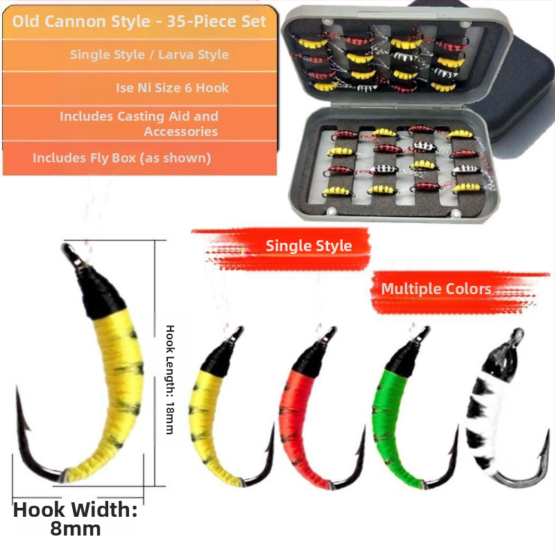 Luya Bait Fly Hook kostīms baltsvītrainajai tilapijas asari melnām zivīm, viltus ēsmas izmēra āķis