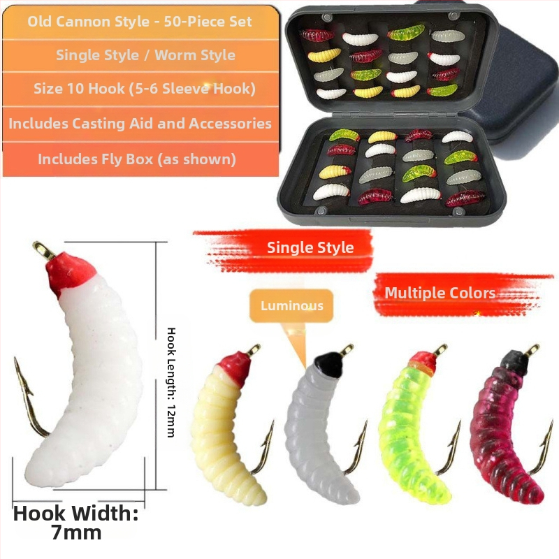 Luya Bait Fly Hook kostīms baltsvītrainajai tilapijas asari melnām zivīm, viltus ēsmas izmēra āķis