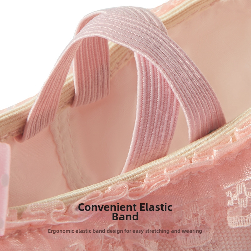 Танцови обувки за жени и деца с мека подметка, есенни и зимни, с полар, месеста дантела, котешки нокът, момичета, принцеса, балетни танци