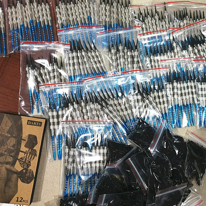 18g никел, защитни меки стрелички от алуминиева сплав, стрелички с пръчка, пластмасови стрелички с 120 глави