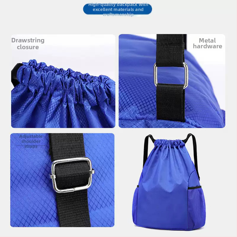 Kimptaskuga seljakott Lihtne reisiseljakott Suure mahutavusega pingutusnööriga jalgpalli-korvpallikott Kohandatud logoga