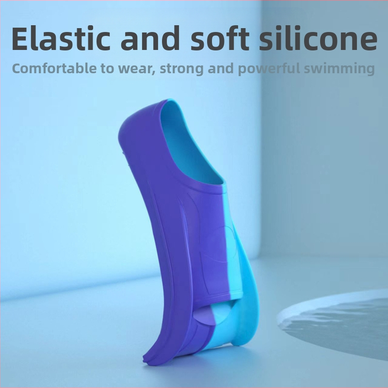 Детски плавници за тренировки по плуване, плавници тип „патица“, за възрастни, мъже и жени, свободно гмуркане, къси крака, професионални силиконови плавници за гмуркане