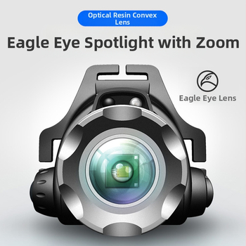 „Boyue T6“ įkrovimo indukcinis žibintas, atsparus vandeniui, LED, stiprios šviesos teleskopinis priartinimo žibintas, lauko žvejybos žibintas, didmeninė prekyba