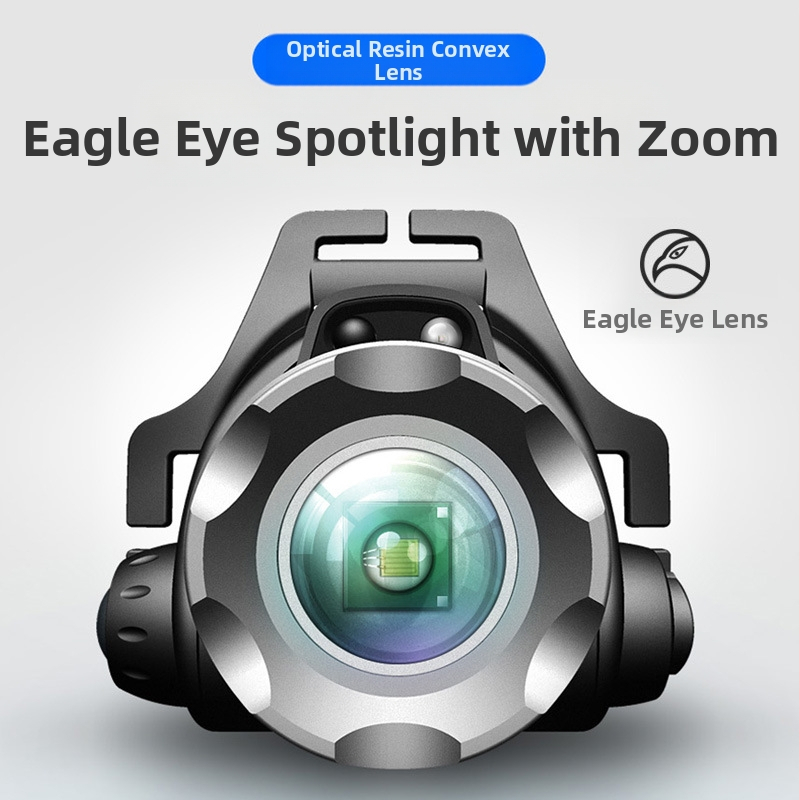 Boyue T6 зареждащ индукционен фар водоустойчив LED силна светлина телескопичен фар за зумиране на открито риболовен фар на едро