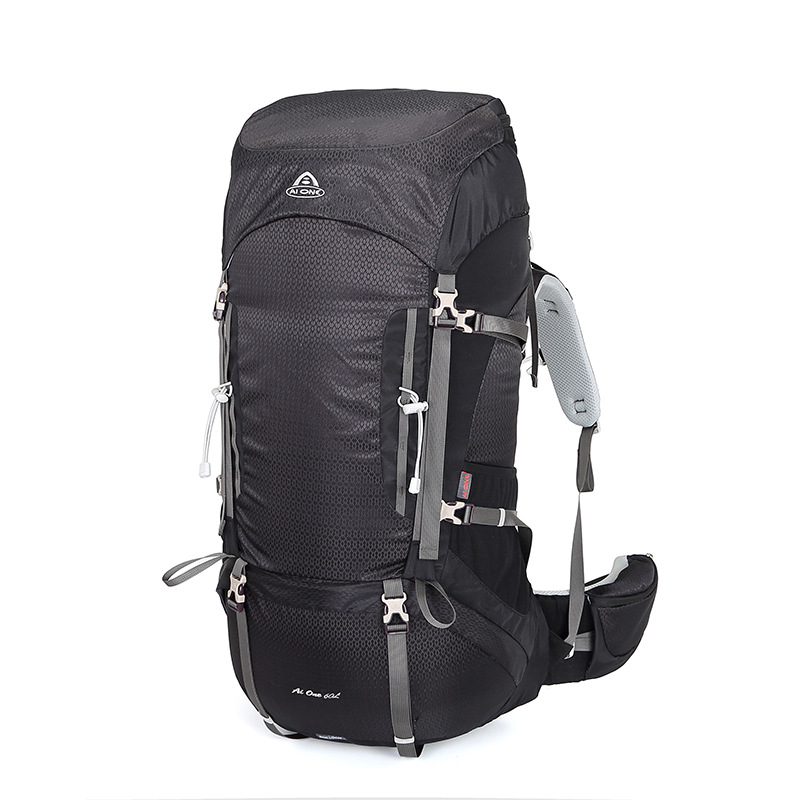Profesionálny multifunkčný ultraľahký športový batoh s veľkou kapacitou 60 litrov, vhodný pre outdoorové horolezectvo, turistiku a kempovanie pre mužov a ženy.