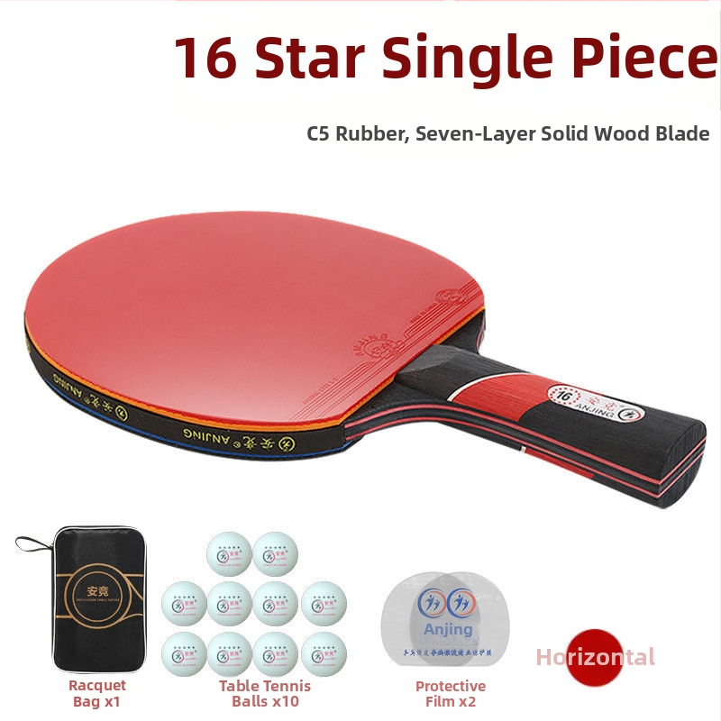 Επαγγελματική ρακέτα πινγκ πονγκ αγωνιστικής κατηγορίας, ίσια ρακέτα φοιτητών ενηλίκων, υψηλής ελαστικότητας, αντικολλητική διπλή ρακέτα, χειροποίητη