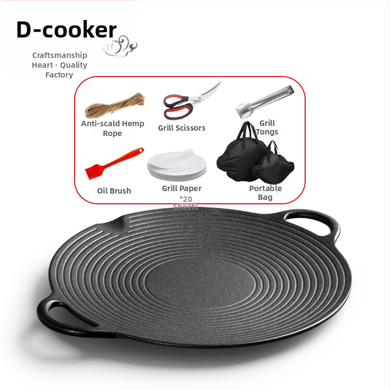 Malmist praepann Grillpann Gaasipliit Induktsioonpliit Grillpann Malmist katmata Korea stiilis õuegrillpann