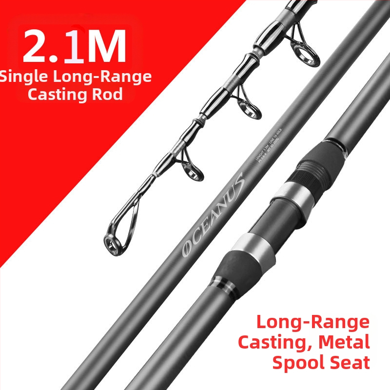 Lin Lake Εισαγόμενο καλάμι ψαρέματος στη θάλασσα, καλάμι ρίψης με τηλεχειριστήριο, κοστούμι από εξαιρετικά ελαφρύ άνθρακα, ειδικό καλάμι ρίψης για ασημένιο κυπρίνο και κυπρίνο Bighead.