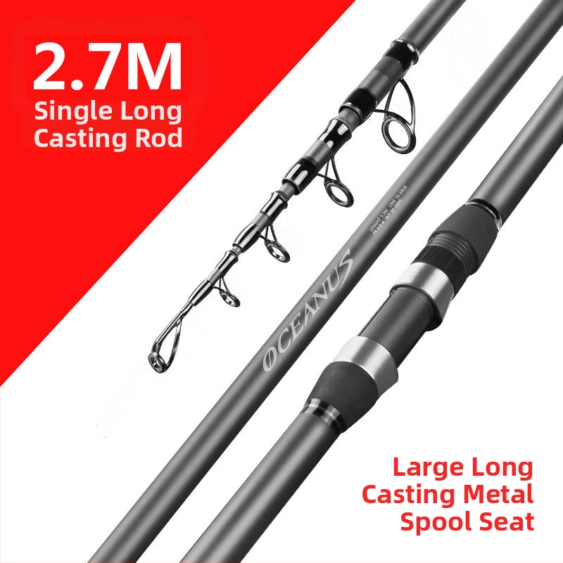 Lin Lake Εισαγόμενο καλάμι ψαρέματος στη θάλασσα, καλάμι ρίψης με τηλεχειριστήριο, κοστούμι από εξαιρετικά ελαφρύ άνθρακα, ειδικό καλάμι ρίψης για ασημένιο κυπρίνο και κυπρίνο Bighead.