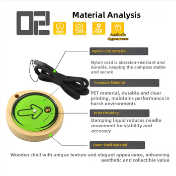 Νέα φορητή ξύλινη πυξίδα Beech Compass για μαθητές σε εξωτερικούς χώρους, με επίγνωση της διδασκαλίας και της εξερεύνησης, σε απόθεμα