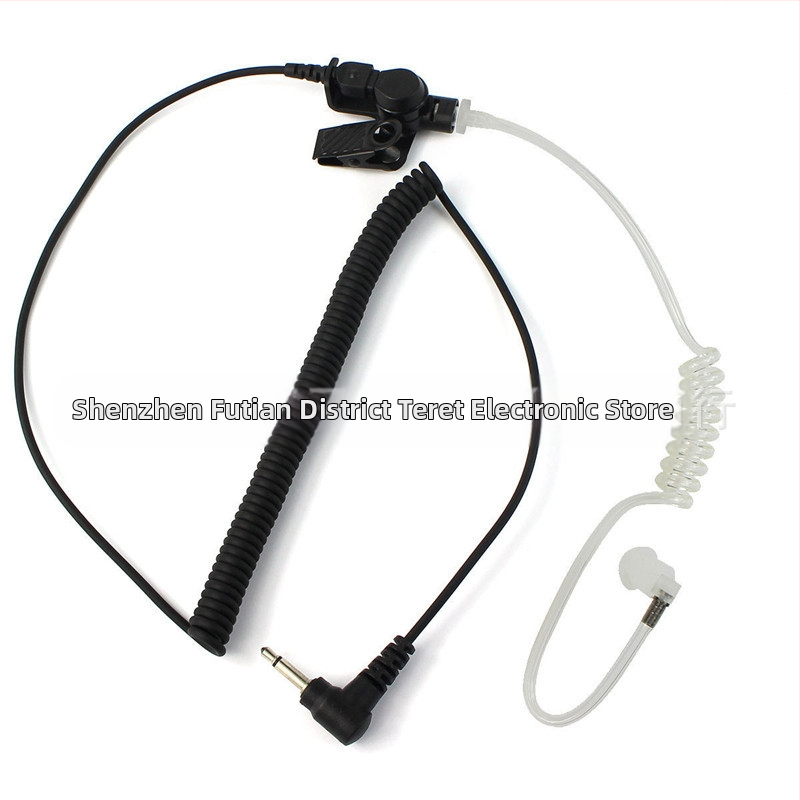 3.5MM единична слушалка с извивка на въздуховода, подвижни слушалки, единични слушалки, кабел с голяма бобина, независим високоговорител, ясно качество на звука