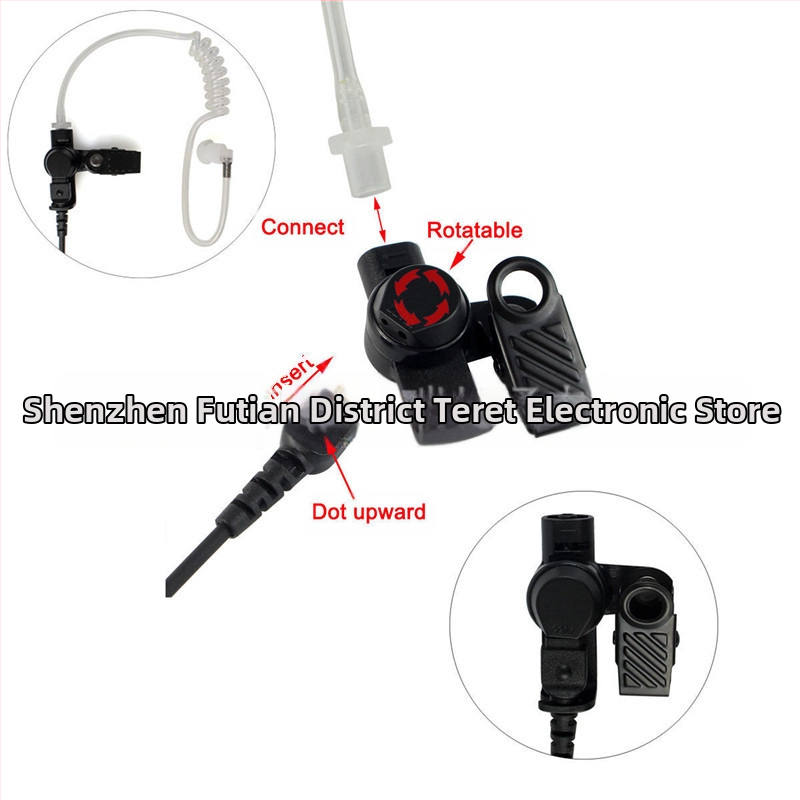 3.5MM единична слушалка с извивка на въздуховода, подвижни слушалки, единични слушалки, кабел с голяма бобина, независим високоговорител, ясно качество на звука