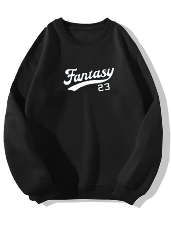 Нов суитшърт с дълъг ръкав и кръгло деколте, широк, есенен и зимен пуловер с лого на марката, модерен топ с буква, модерен, свободен крой