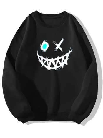 Нов суитшърт с дълъг ръкав и кръгло деколте, широк, есенен и зимен пуловер с лого на марката, модерен топ с буква, модерен, свободен крой