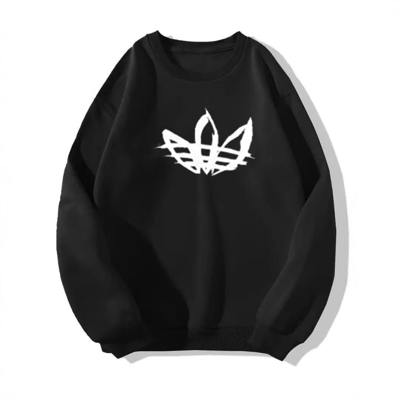 Új Kerek Nyakú Pulóver Hosszú Ujjú Laza Őszi és Téli Pulóver Betűs Logós Trendi Márkás Felső Betűs Trendi Laza Fazonú