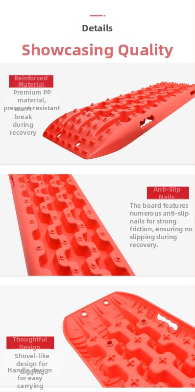 Karštai parduodama tarpvalstybinė automobilių visureigio lauko apsauga nuo spąstų, sniego nuosėdų, savitarnos gelbėjimo lenta, avarinė neslystanti pabėgimo lenta