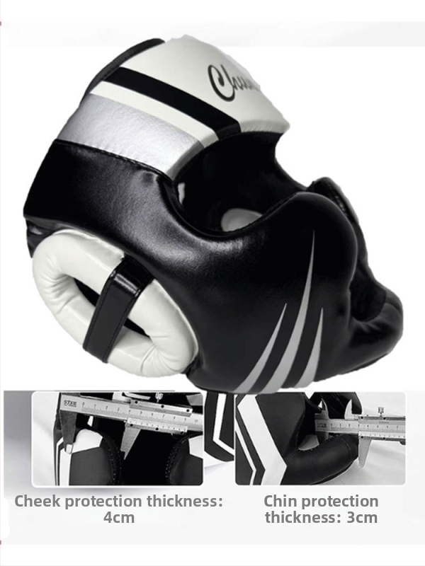 Протектори за боксова глава, професионални бойни сандали, каска за възрастни и деца, тип „маймунска маска“, боксова пълна защитна шапка