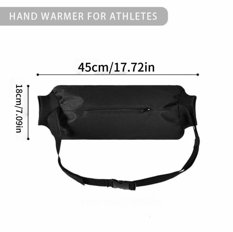 Piiriülene populaarne Amazoni jalgpalli käte soojendav kott vöökohale lukuga taskuga reguleeritava vööga õues kaasaskantav veekindel