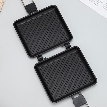 Határokon átnyúló kültéri levehető szendvics sütőforma kétoldalas tapadásmentes sütőforma gáz univerzális kenyérsütő forma