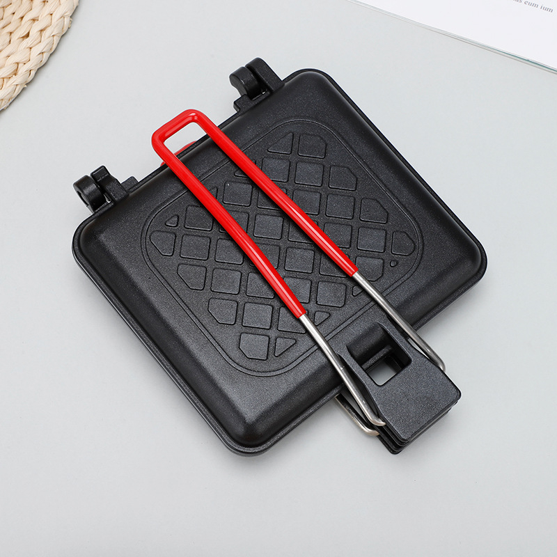 Határokon átnyúló kültéri levehető szendvics sütőforma kétoldalas tapadásmentes sütőforma gáz univerzális kenyérsütő forma