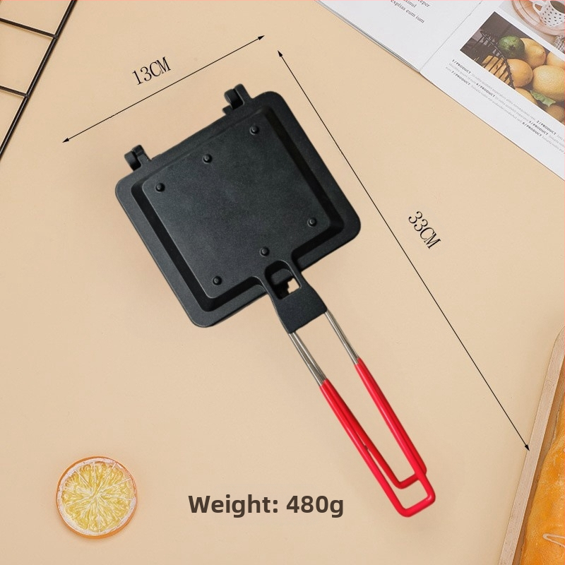 Határokon átnyúló kültéri levehető szendvics sütőforma kétoldalas tapadásmentes sütőforma gáz univerzális kenyérsütő forma