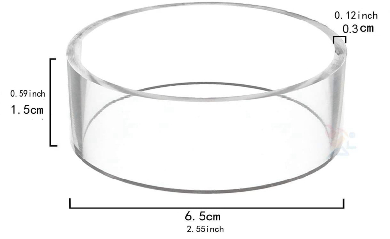 Прозрачна акрилна кръгла тава за топки, бейзбол, волейбол, футбол, тенис, билярд, боулинг, стойка за показване