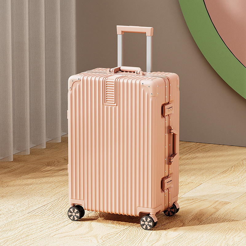 20 hüvelykes alumínium vázas kocsi tok univerzális kerekes bőrönd női bőrönd retro 24 hüvelykes diák jelszó doboz nagykereskedelmi poggyász