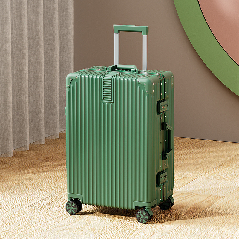 20 hüvelykes alumínium vázas kocsi tok univerzális kerekes bőrönd női bőrönd retro 24 hüvelykes diák jelszó doboz nagykereskedelmi poggyász