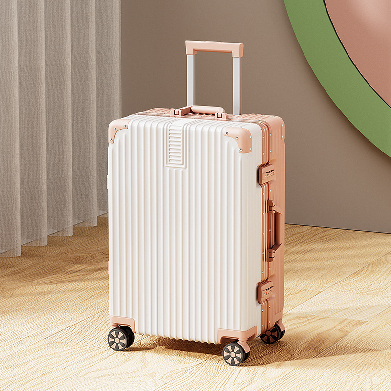 20 hüvelykes alumínium vázas kocsi tok univerzális kerekes bőrönd női bőrönd retro 24 hüvelykes diák jelszó doboz nagykereskedelmi poggyász