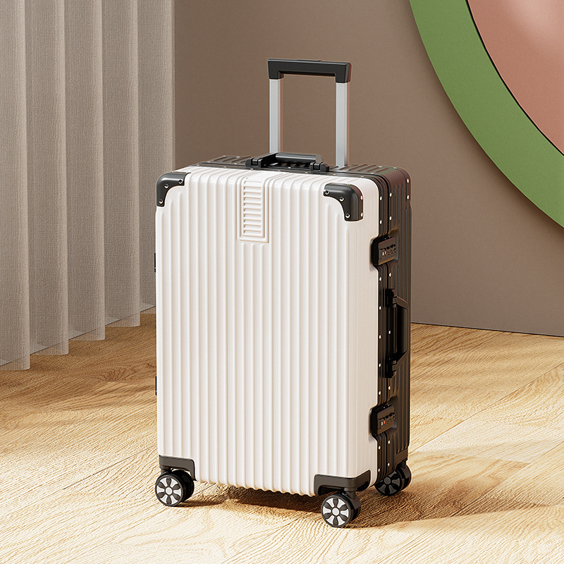 20 hüvelykes alumínium vázas kocsi tok univerzális kerekes bőrönd női bőrönd retro 24 hüvelykes diák jelszó doboz nagykereskedelmi poggyász