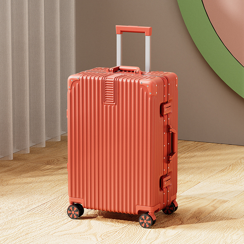 20 hüvelykes alumínium vázas kocsi tok univerzális kerekes bőrönd női bőrönd retro 24 hüvelykes diák jelszó doboz nagykereskedelmi poggyász