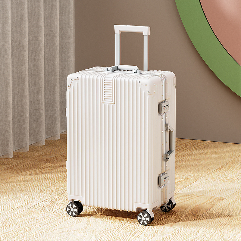 20 hüvelykes alumínium vázas kocsi tok univerzális kerekes bőrönd női bőrönd retro 24 hüvelykes diák jelszó doboz nagykereskedelmi poggyász