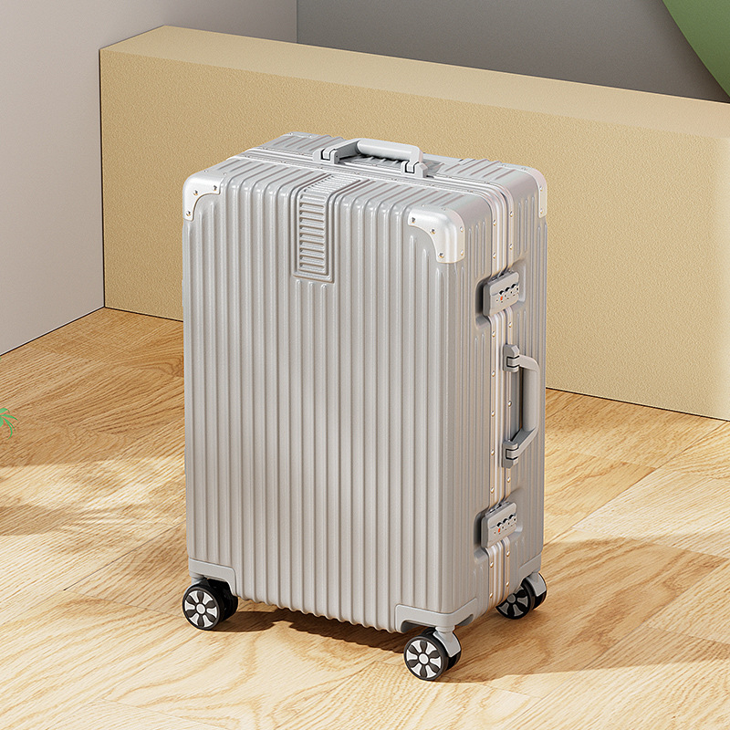 20 hüvelykes alumínium vázas kocsi tok univerzális kerekes bőrönd női bőrönd retro 24 hüvelykes diák jelszó doboz nagykereskedelmi poggyász